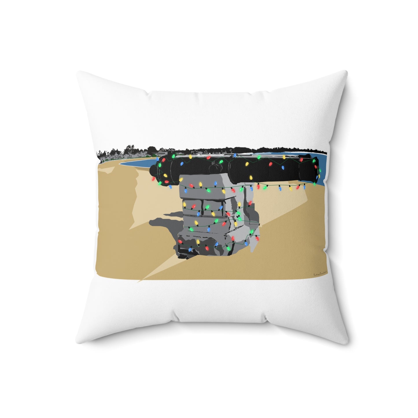 Compo Cannon Lights Spun Polyester Square Pillow
