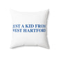 Just a kid from West Hartford Polyester Square Pillow