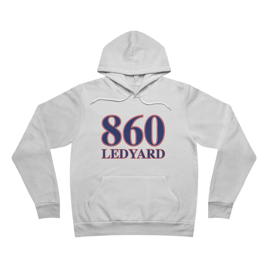860 Ledyard Red White & Blue Unisex Sponge Fleece Pullover Hoodie