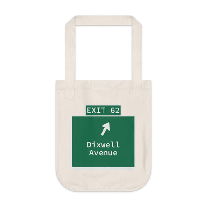 Vintage WCP Exit 62 Sign Organic Canvas Tote Bag