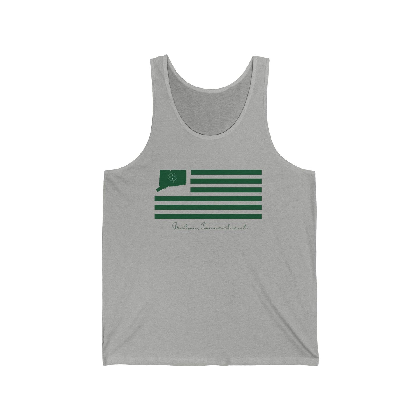 Groton Connecticut St Patrick’s Day Flag Unisex Jersey Tank Top