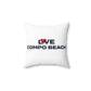 Love Compo Beach Spun Polyester Square Pillow