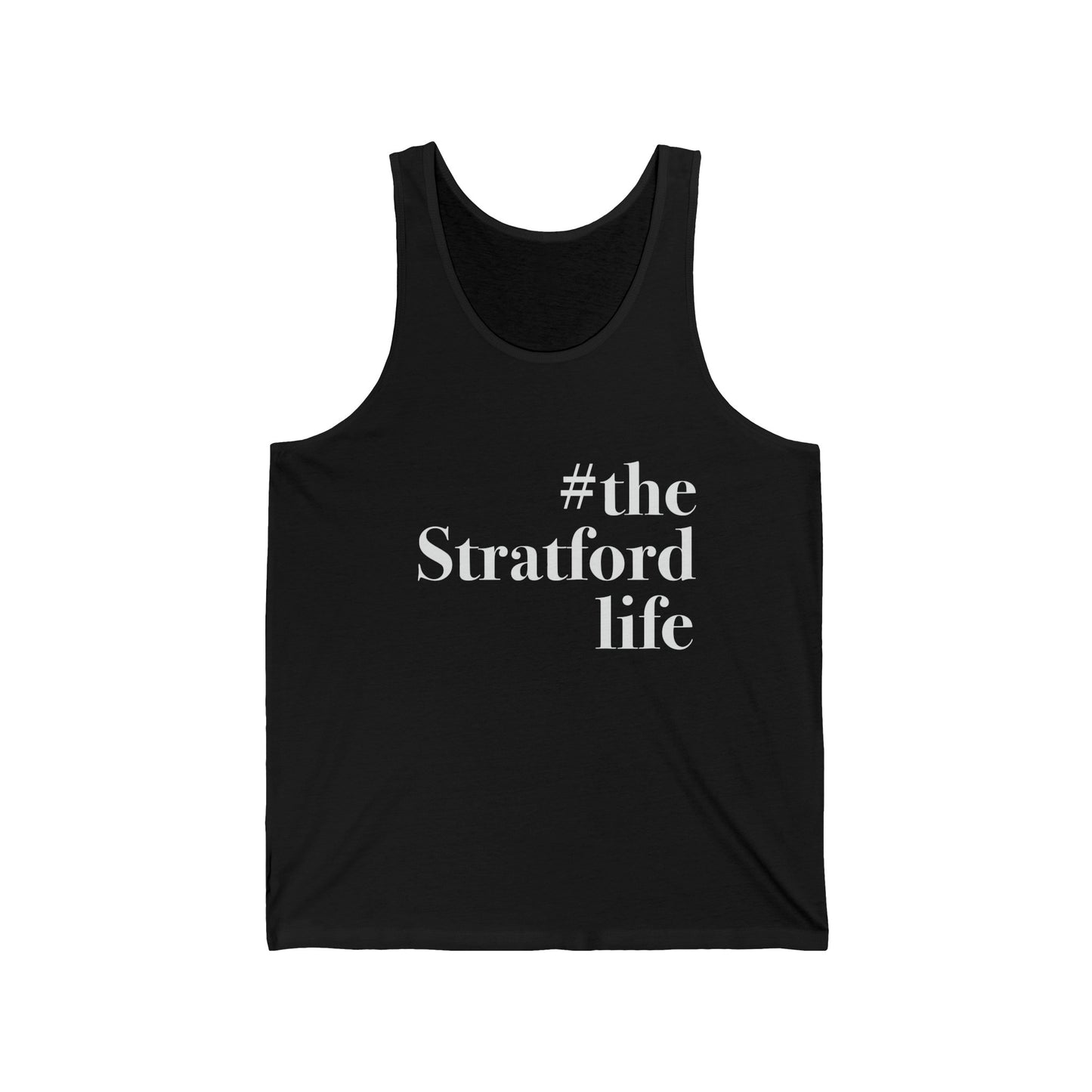 #thestratfordlife Unisex Jersey Tank