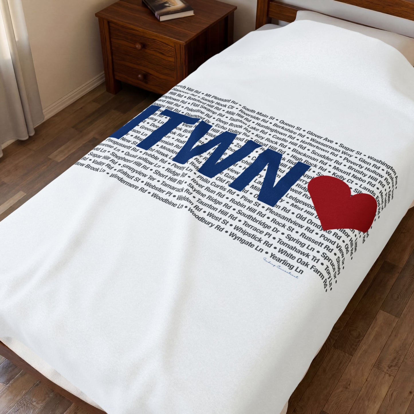 Newtown Love Velveteen Plush Blanket