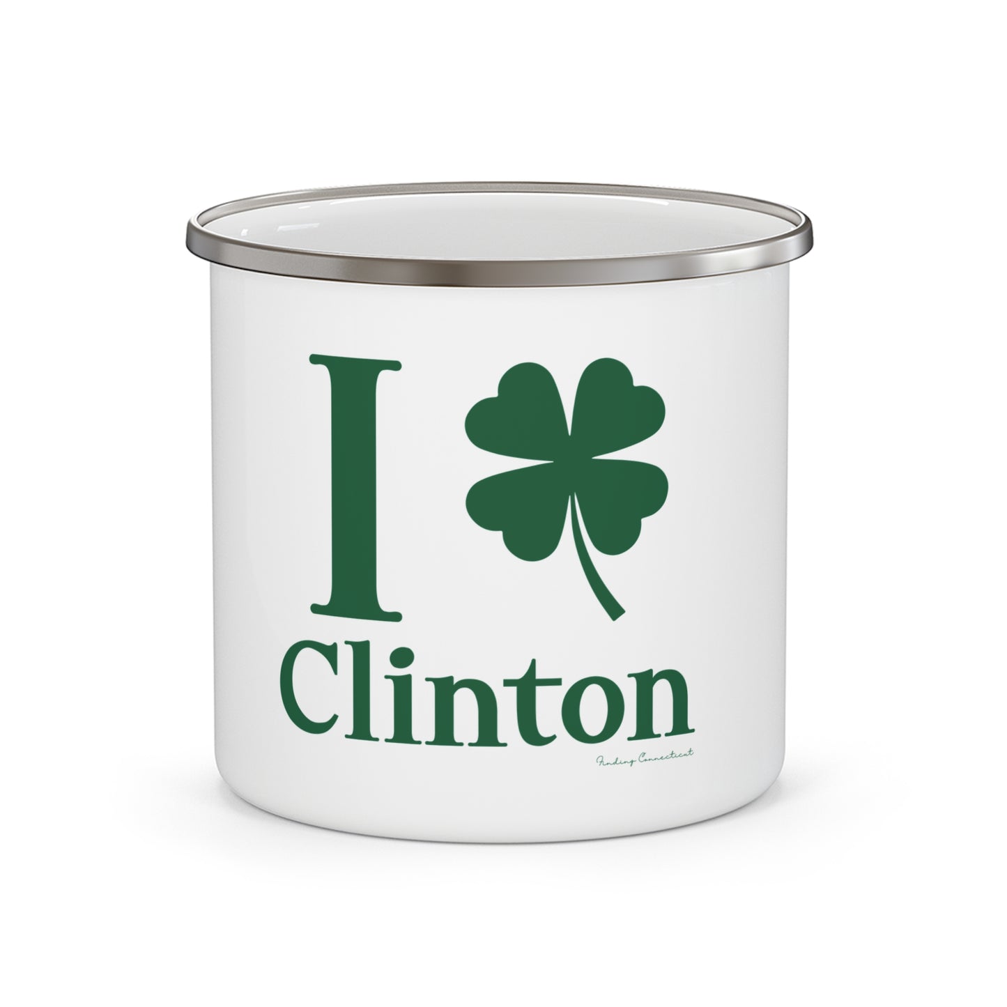 I Clover Clinton Enamel Camping Mug