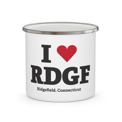 I Heart RDGF Enamel Camping Mug