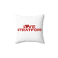 Love Stratford Spun Polyester Square Pillow