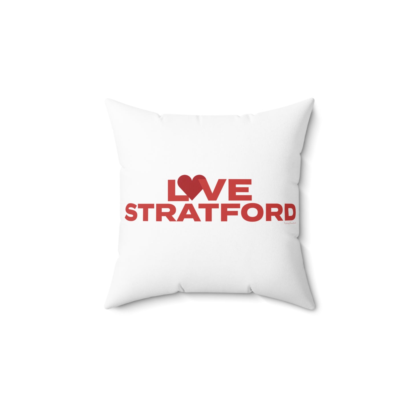 Love Stratford Spun Polyester Square Pillow