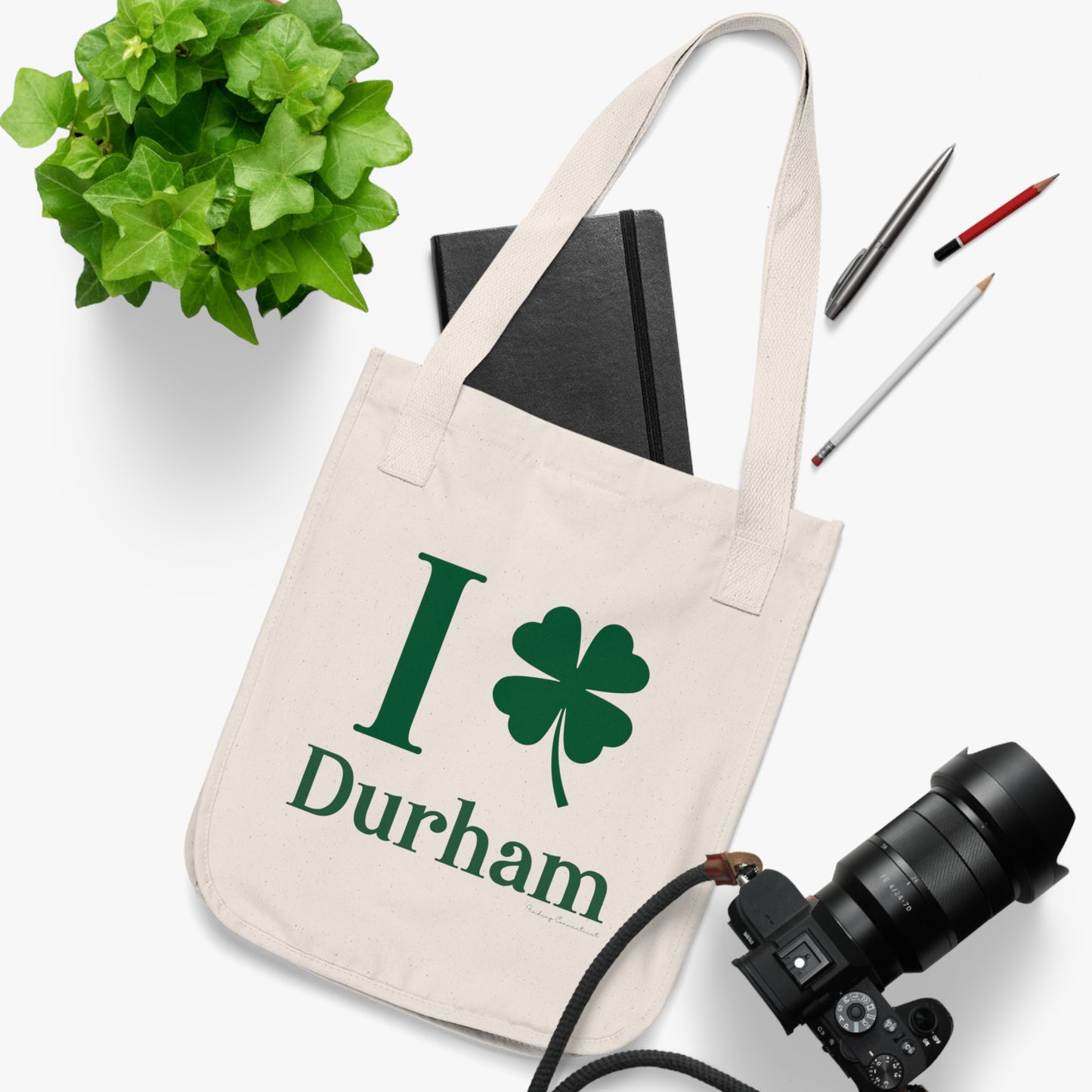 I Clover Durham Organic Canvas Tote Bag