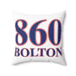860 Bolton Red, White & Blue Spun Polyester Square Pillow