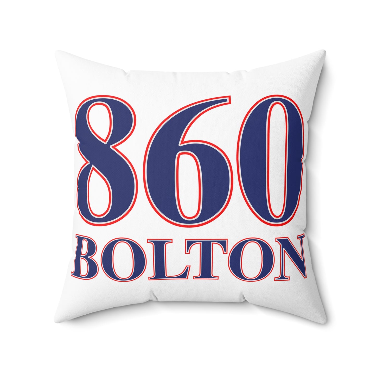 860 Bolton Red, White & Blue Spun Polyester Square Pillow