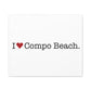 I Heart Compo Beach. Matte Canvas, Stretched, 1.25"