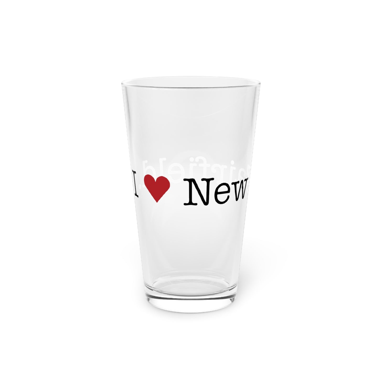 I Heart New Fairfield. Pint Glass, 16oz