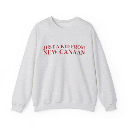 Just a kid from New Canaan Unisex Heavy Blend™ Crewneck Sweatshirt