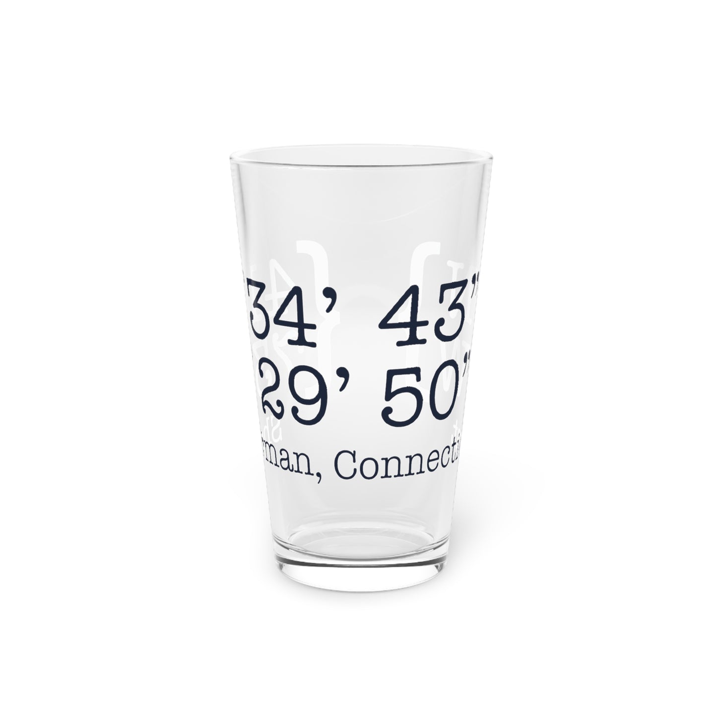 Sherman Coordinates Pint Glass, 16oz