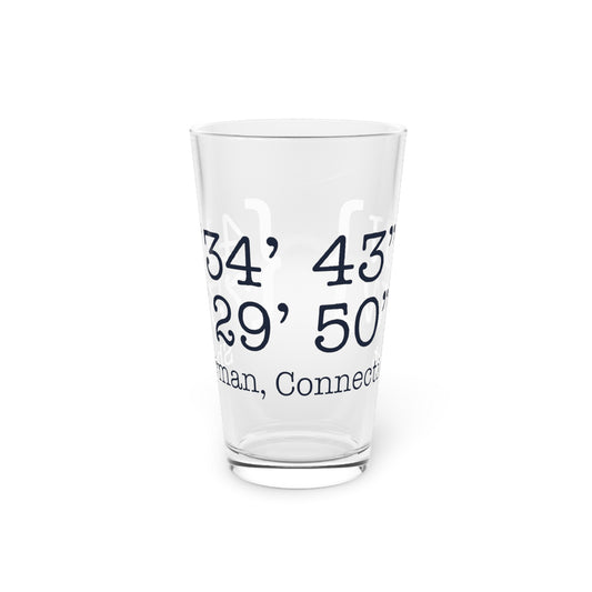 Sherman Coordinates Pint Glass, 16oz