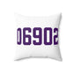 06902 Stamford Connecticut Zip Code Spun Polyester Square Pillow