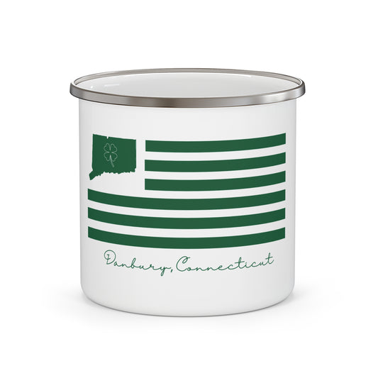 Danbury Connecticut St Patrick’s Day Flag Enamel Camping Mug