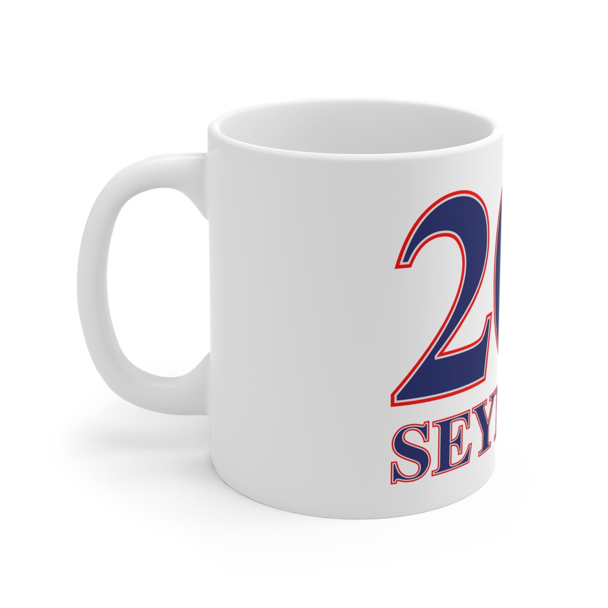 Seymour Red, White & Blue Flag Mug 11oz