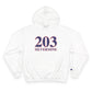 203 Silvermine Red, White & Blue Champion Hoodie