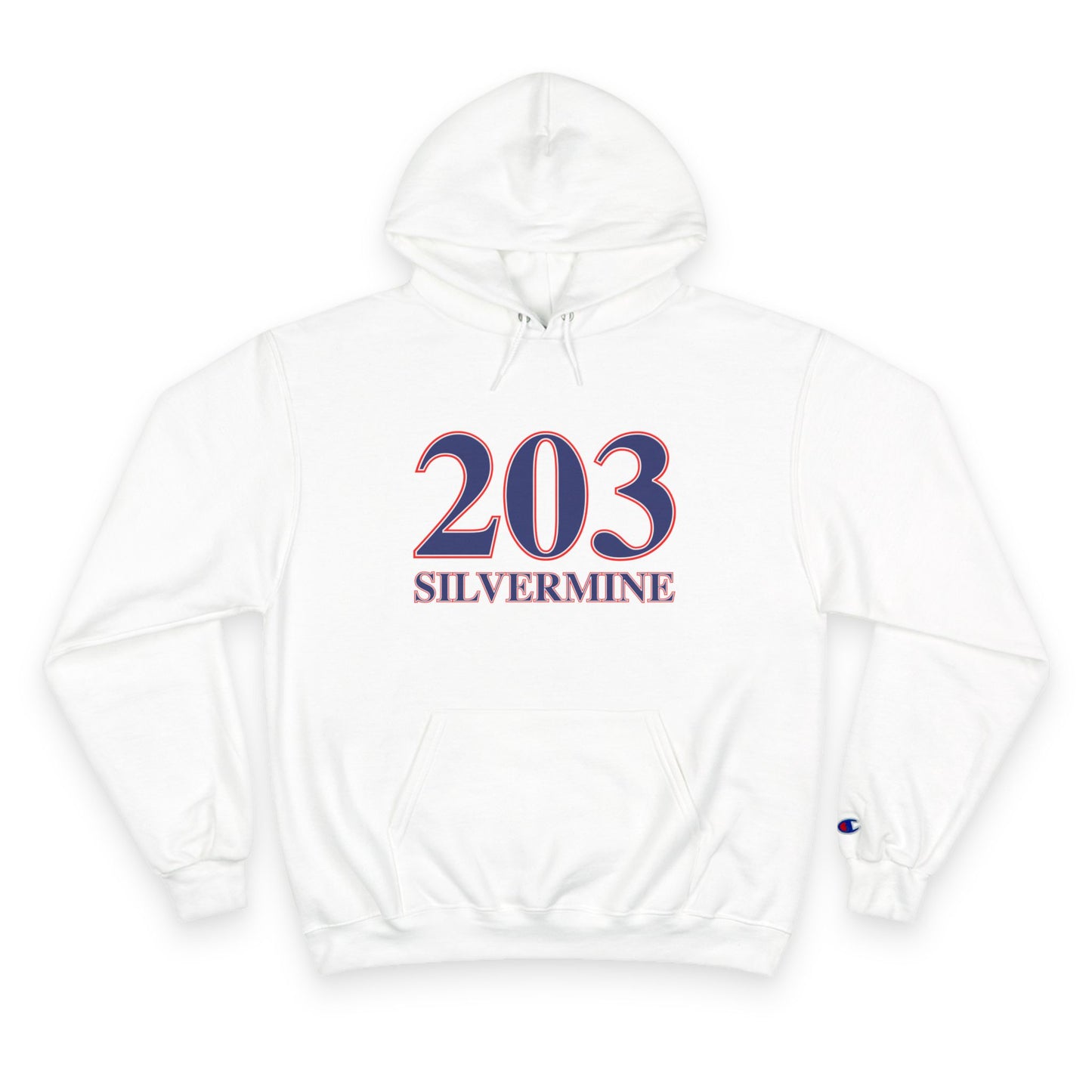 203 Silvermine Red, White & Blue Champion Hoodie