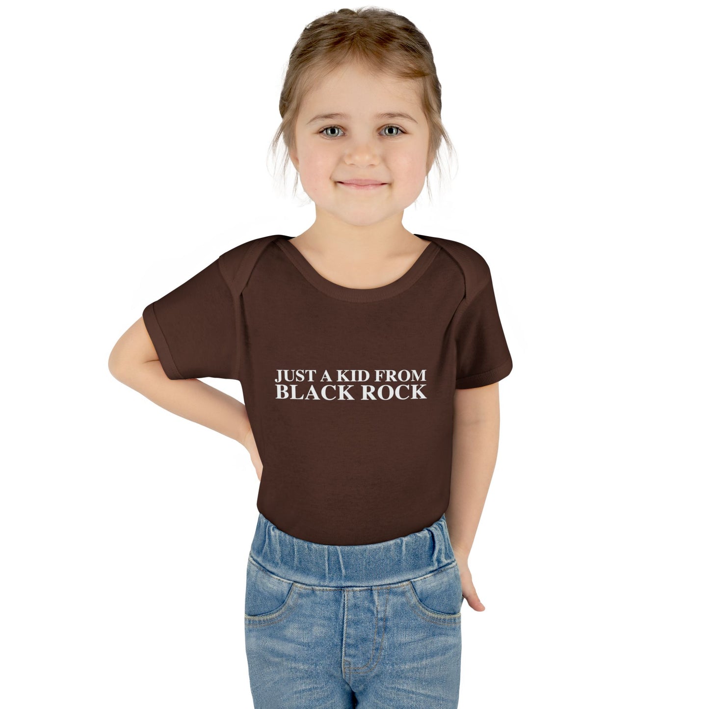 Just a kid from Black Rock Infant Baby Rib Bodysuit