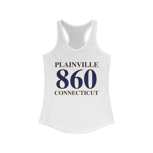 Plainville 860 Connecticut Women's Ideal Racerback Tank Top