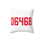 06468 Monroe Connecticut Zip Code Spun Polyester Square Pillow