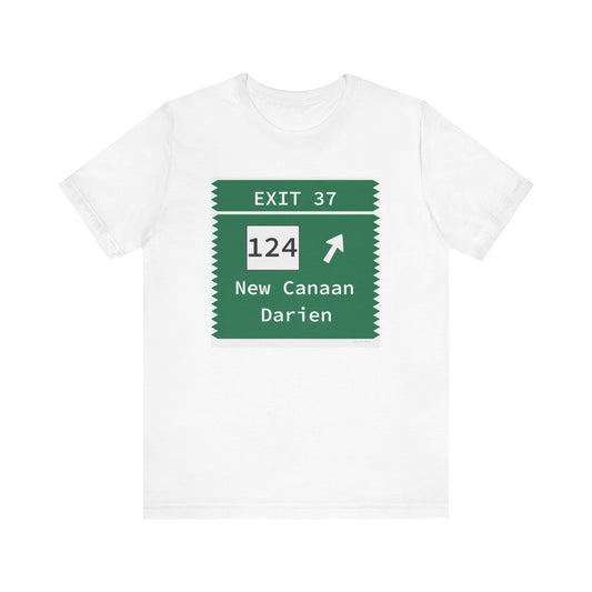 Vintage Merritt Parkway Exit 37 Sign Unisex Jersey Short Sleeve T-Shirt