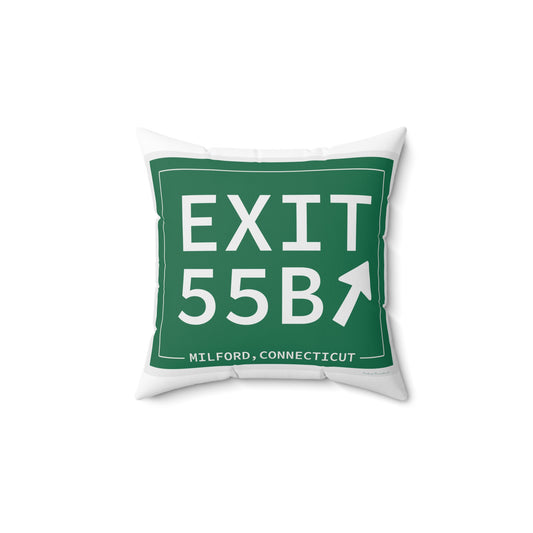Vintage Exit 55B WCP Sign Spun Polyester Square Pillow