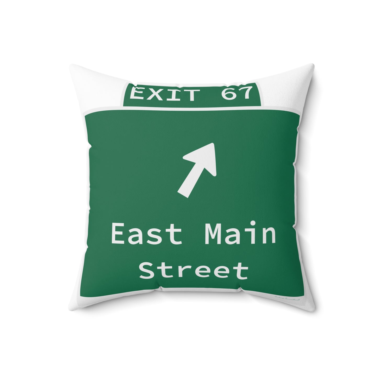 Vintage WCP Exit 67 Sign Spun Polyester Square Pillow