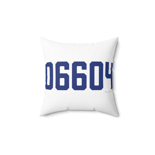 06604 Bridgeport Connecticut Zip Code Spun Polyester Square Pillow