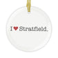 I Heart Stratfield. Glass Ornaments