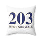 203 West Norwalk Spun Polyester Square Pillow