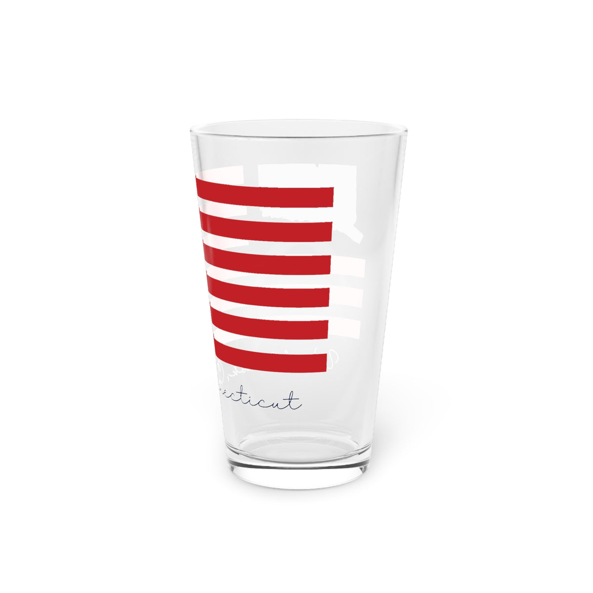 Westbrook Connecticut Flag Pint Glass, 16oz