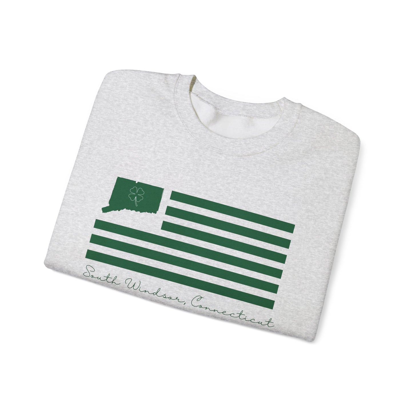 South Windsor Connecticut St Patrick’s Day Flag Unisex Heavy Blend™ Crewneck Sweatshirt