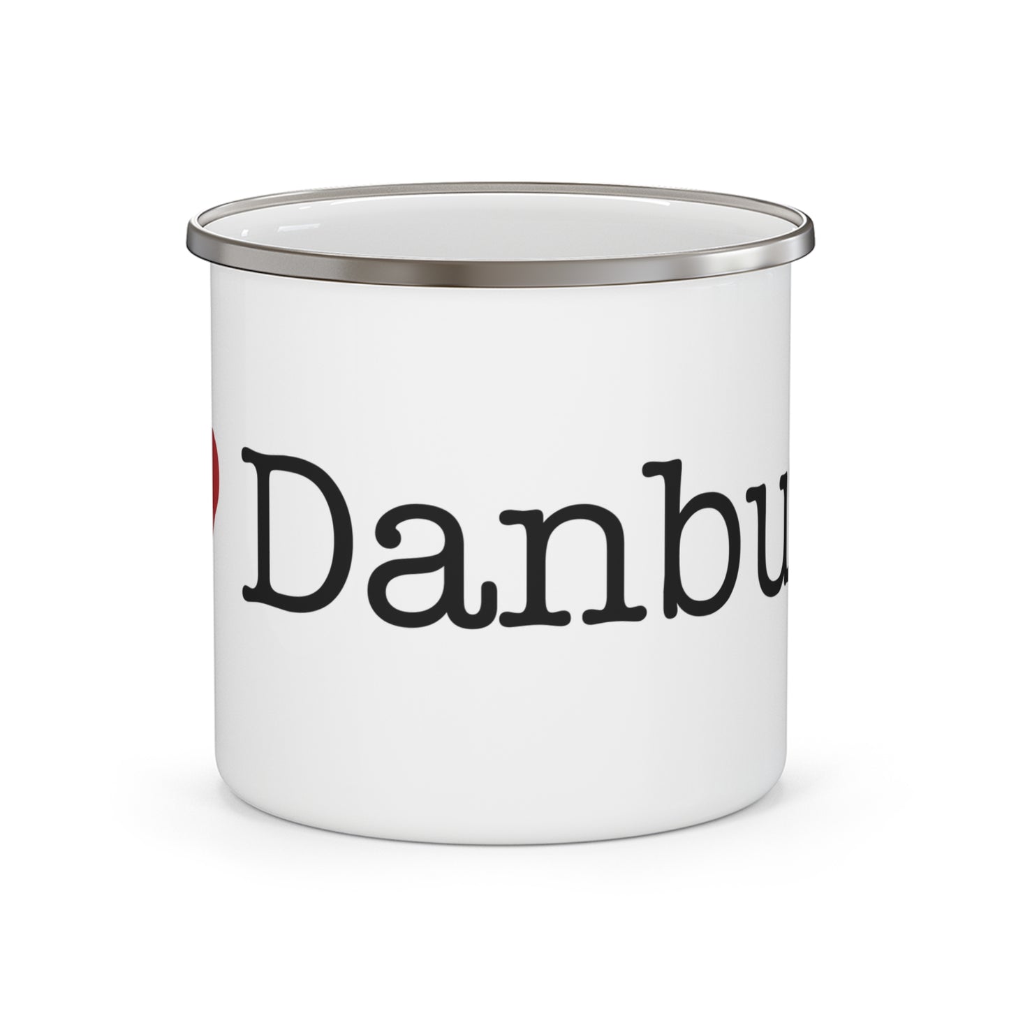 I Heart Danbury. Enamel Camping Mug
