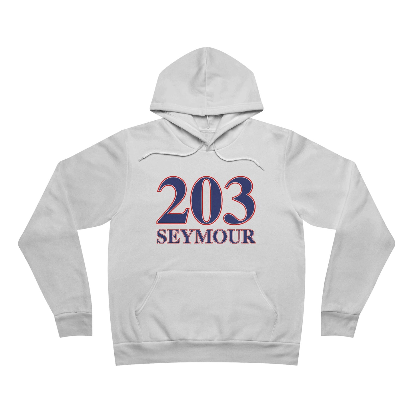 203 Seymour Red White & Blue Unisex Sponge Fleece Pullover Hoodie