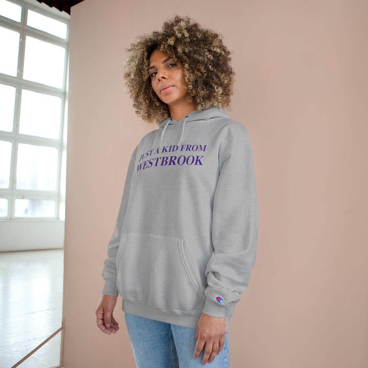 Just a kid from Westbrook Champion Hoodie