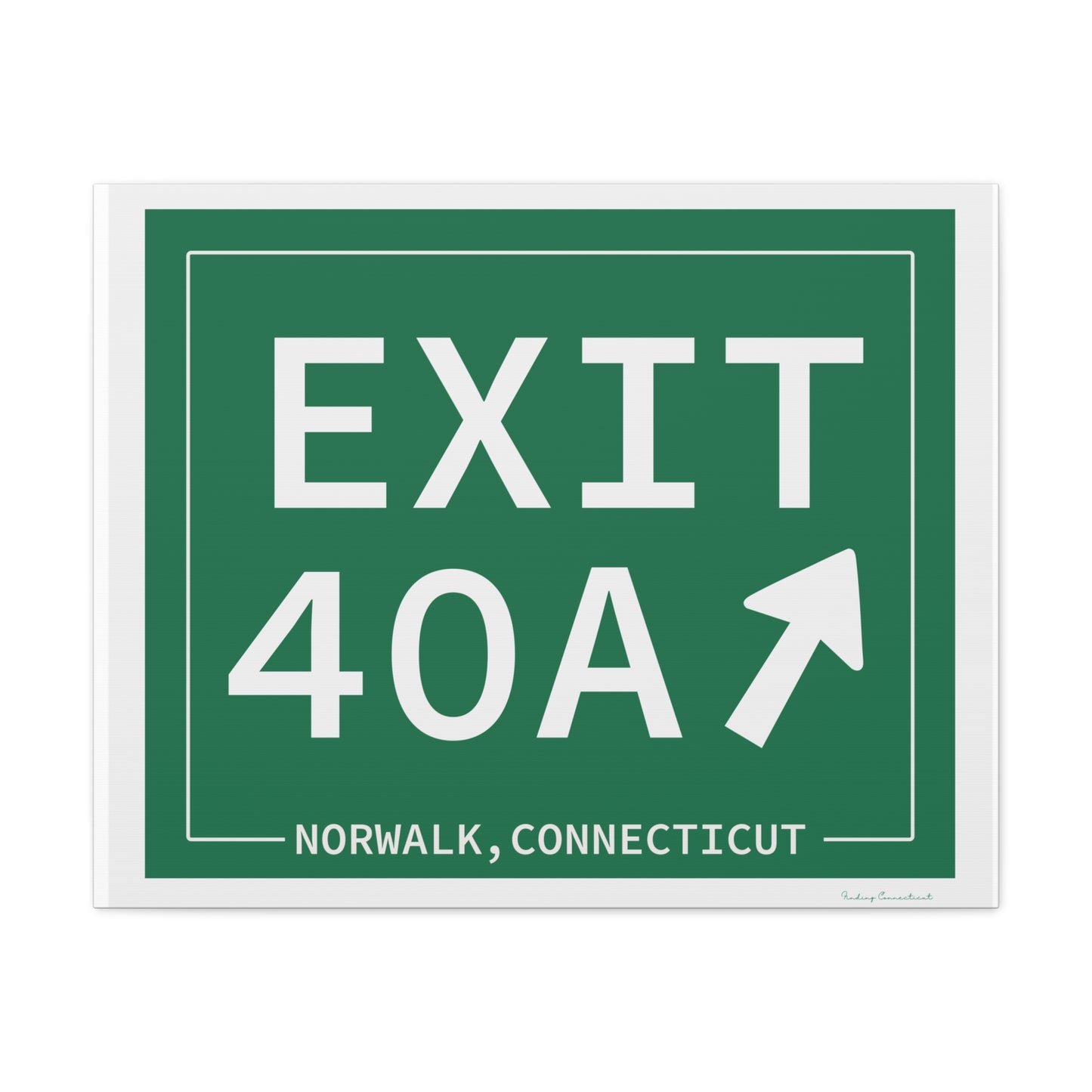 Vintage Exit 40A Merritt Parkway Sign Matte Canvas, Stretched, 1.25"