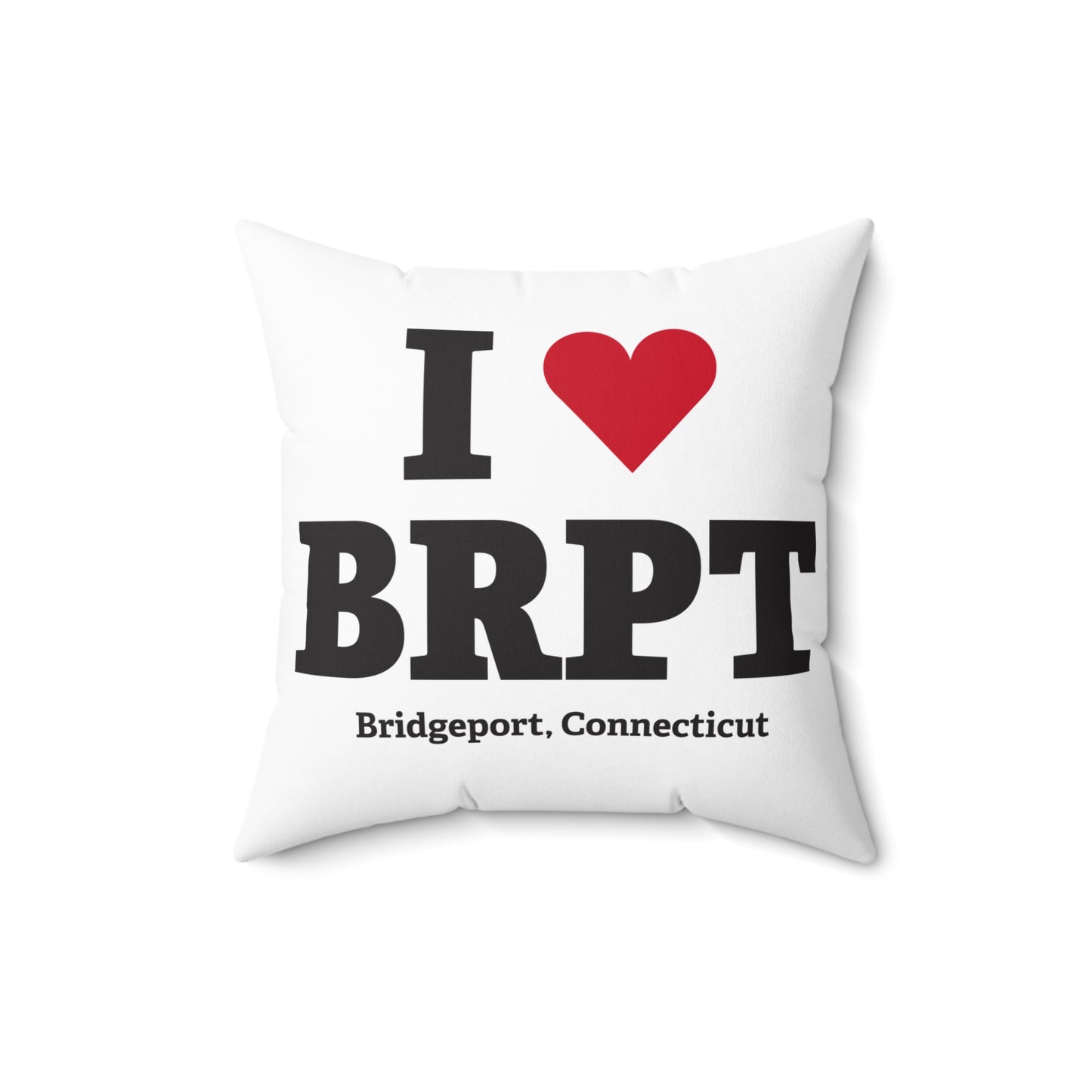 I Heart BRPT Spun Polyester Square Pillow