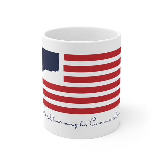 Marlborough Connecticut Flag Mug 11oz