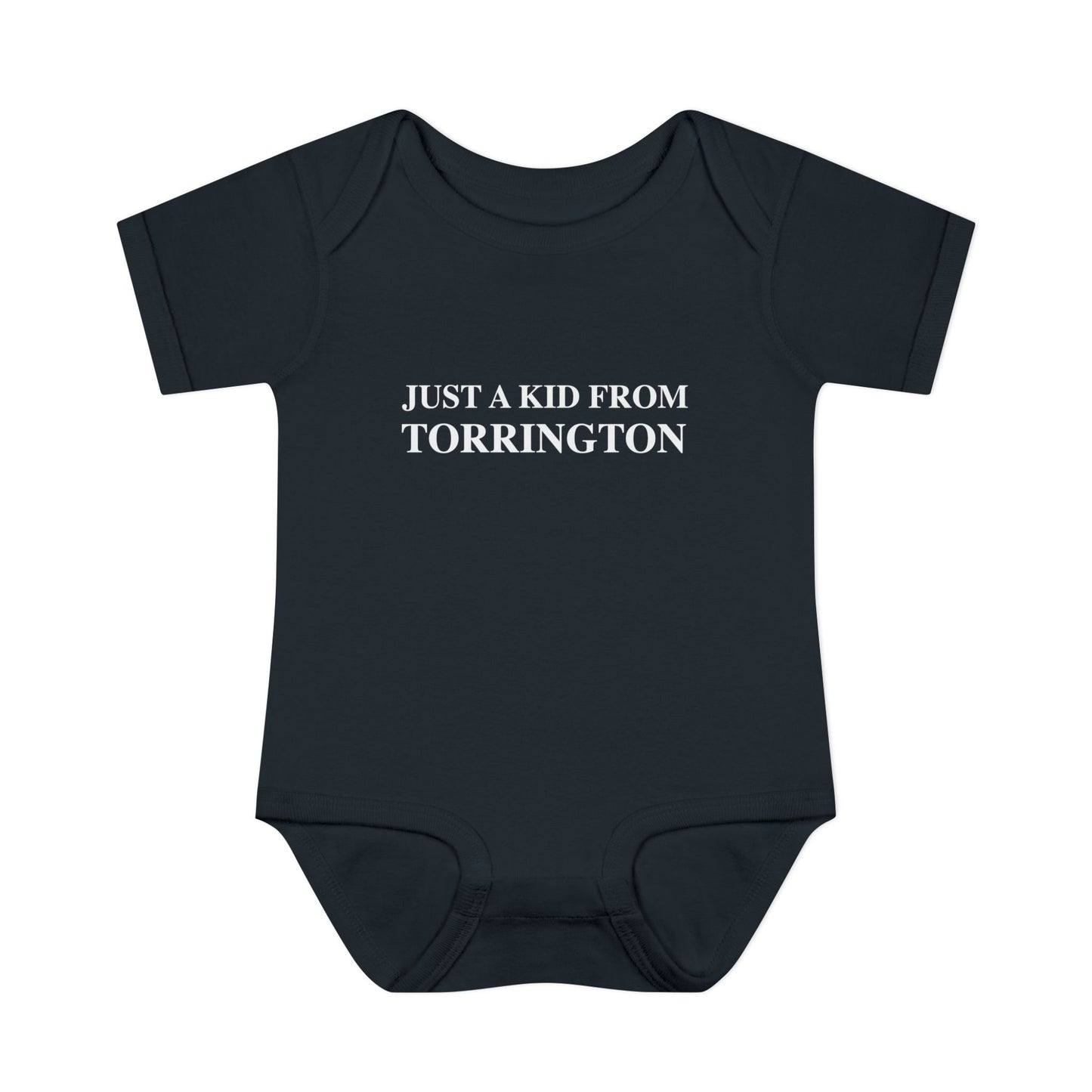 Just a kid from Torrington Infant Baby Rib Bodysuit