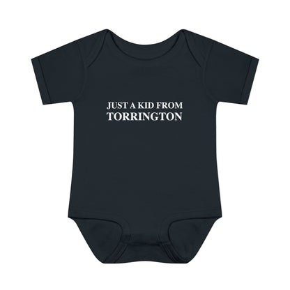 Just a kid from Torrington Infant Baby Rib Bodysuit
