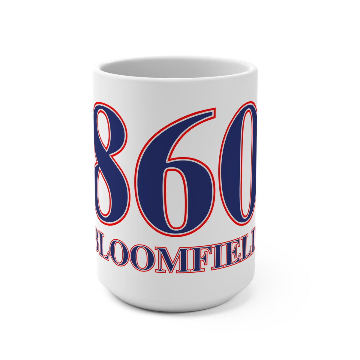 860 Bloomfield Red, White & Blue Mug 15oz