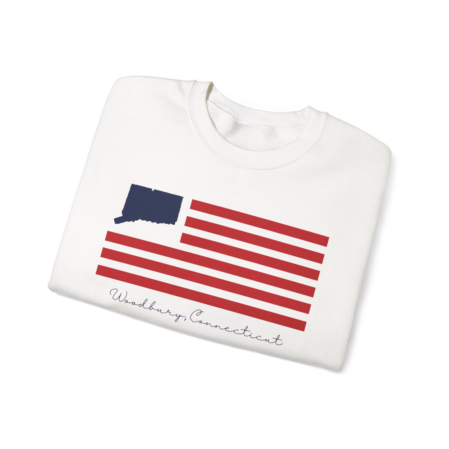 Woodbury Connecticut Flag Unisex Heavy Blend™ Crewneck Sweatshirt
