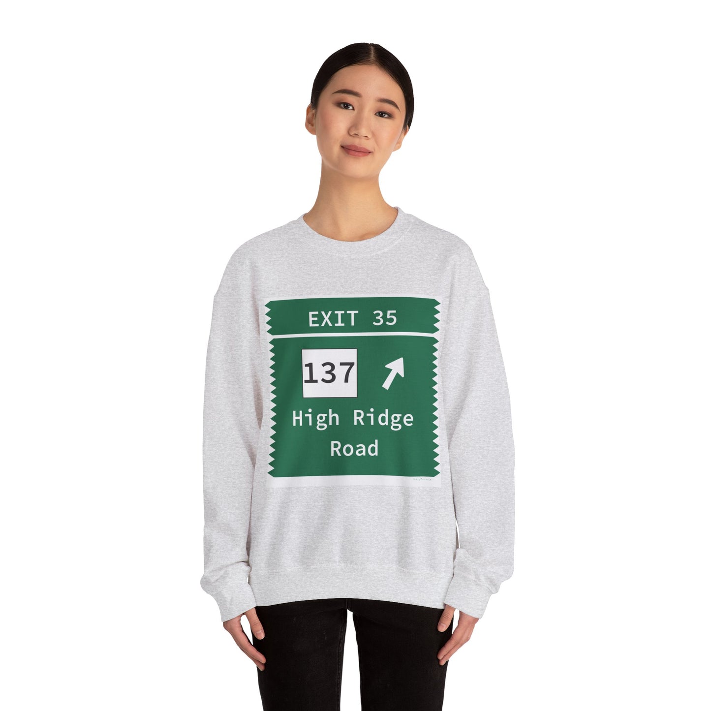 Vintage Merritt Parkway Exit 35 Sign Unisex Heavy Blend™ Crewneck Sweatshirt