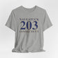 Naugatuck 203 Connecticut Unisex Jersey Short Sleeve Tee