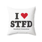 I Heart STFD Spun Polyester Square Pillow