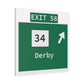 Vintage WCP Exit 58 Sign Matte Canvas, Stretched, 1.25"